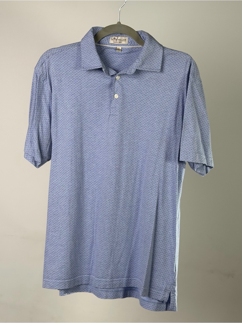 Peter Millar Light Blue Micro-Pattern Polo